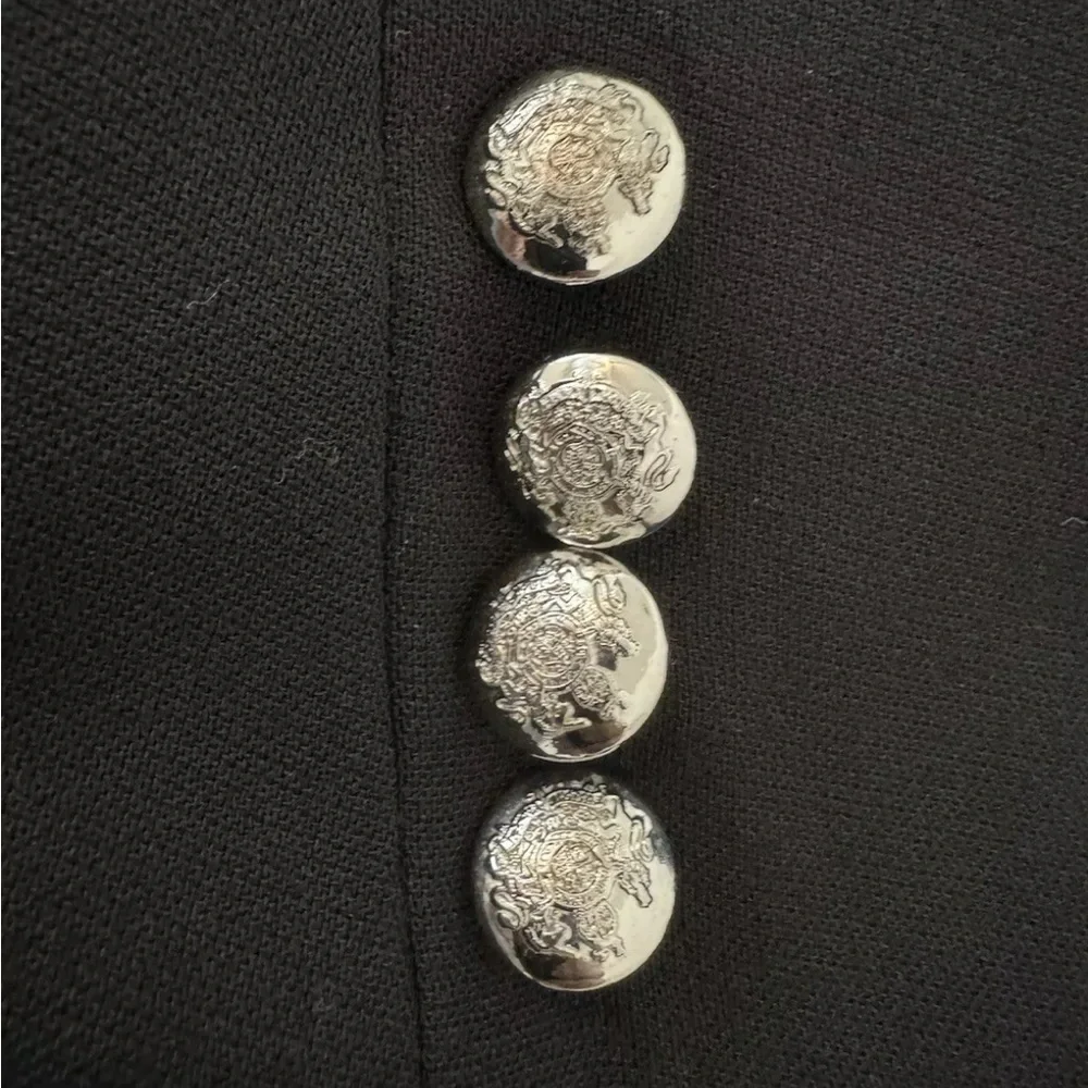 Vintage Ralph Lauren Saville Row Embroidered 100% Wool Naval Duster Blazer Coat - Picture 3 of 7